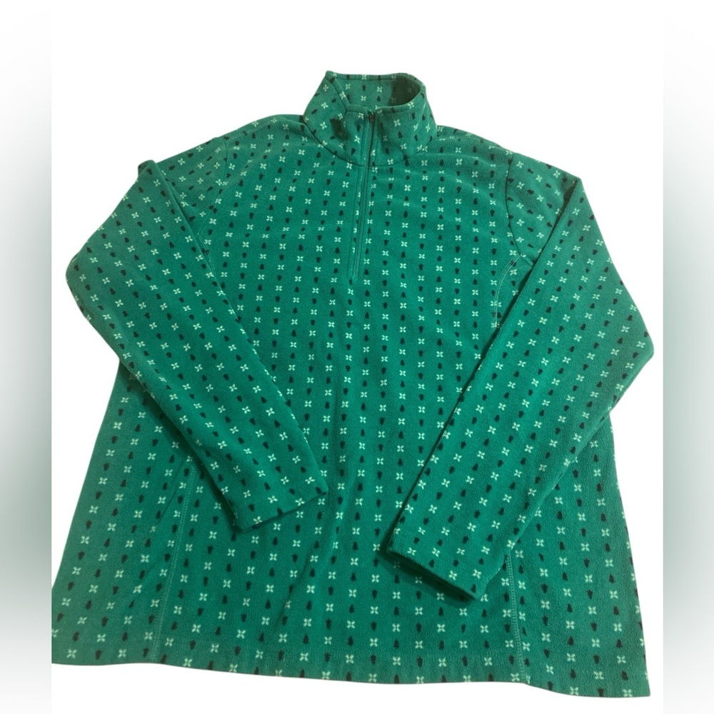 Lands End fleece top in green size large (14-16)
A